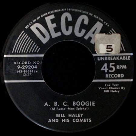 Bill Haley And His Comets - A. B. C. Boogie / Shake, Rattle And Roll side A