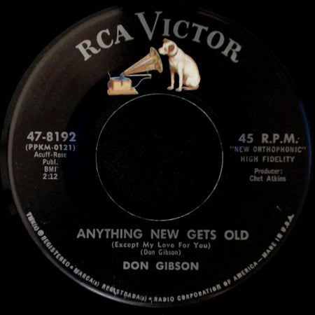 Don Gibson - After The Heartache / Anything New Gets Old side B