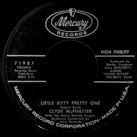 Clyde Mcphatter - Next To Me / Little Bitty Pretty One side B
