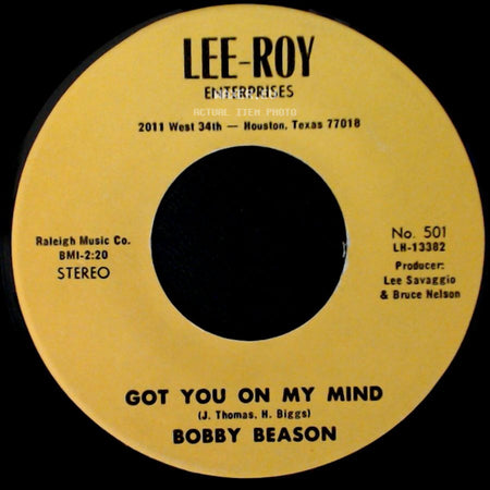 Bobby Beason - Got You On My Mind / Sixteen Candles side A