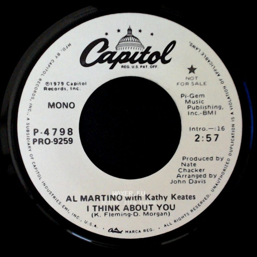 Al Martino With Kathy Keates - I Think About You / I Think About You side B
