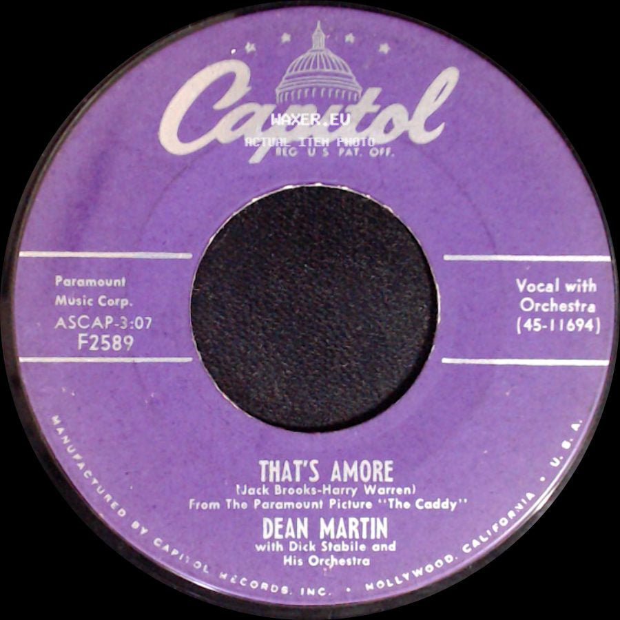 Dean Martin - That's Amore / You're The Right One side A