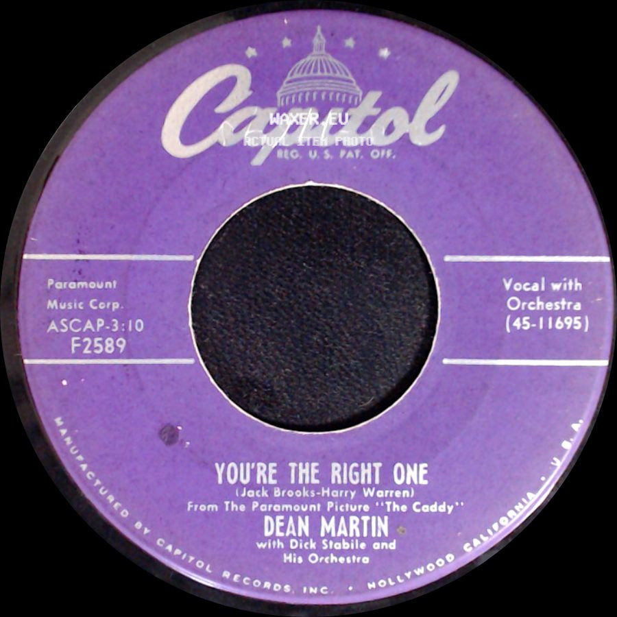 Dean Martin - That's Amore / You're The Right One side B