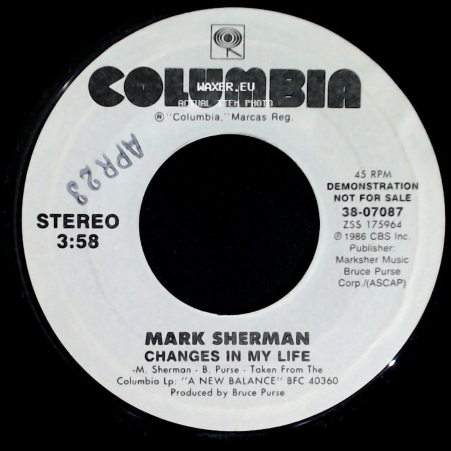 Mark Sherman - Changes In My Life / Changes In My Life side A