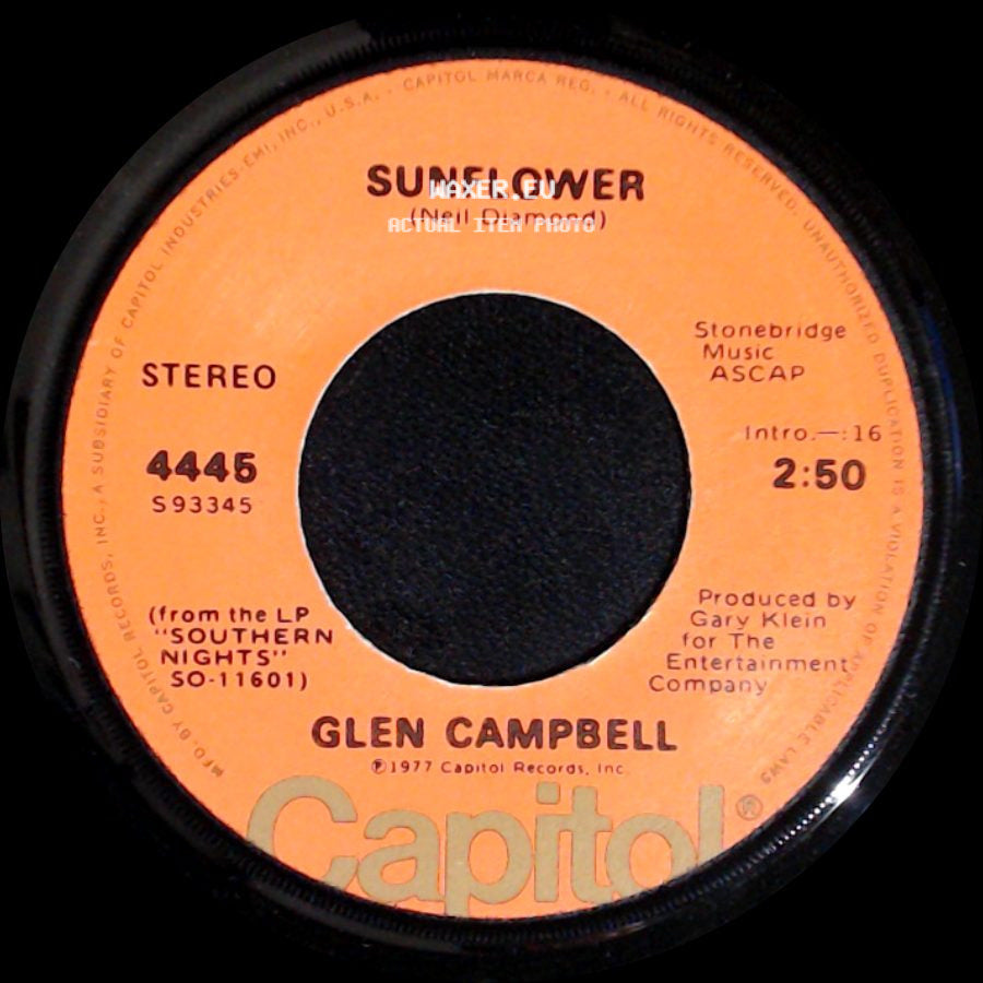 Glen Campbell - How High Did We Go / Sunflower side B