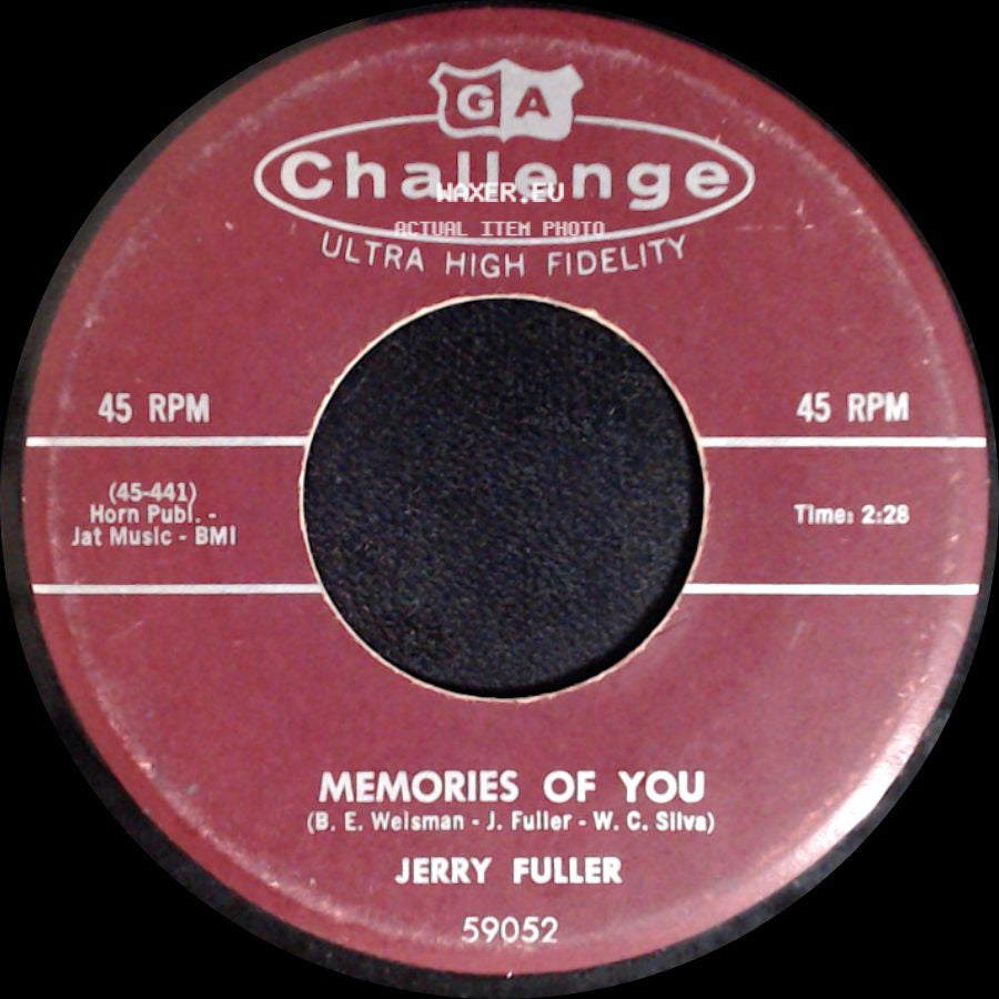 Jerry Fuller - Betty My Angel / Memories Of You side B