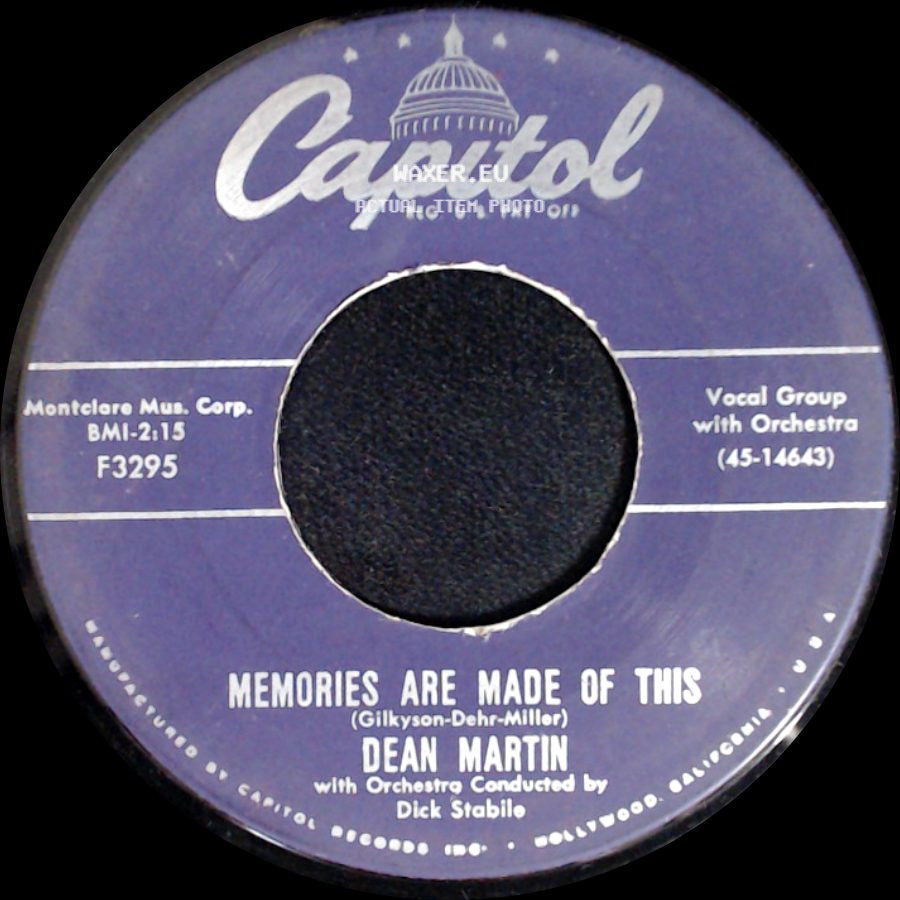 Dean Martin - Memories Are Made Of This / Change Of Heart side A