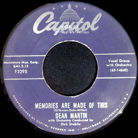 Dean Martin - Memories Are Made Of This / Change Of Heart side A