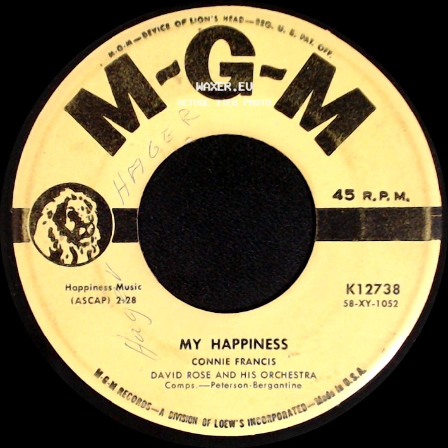 Connie Francis - My Happiness / Never Before side A