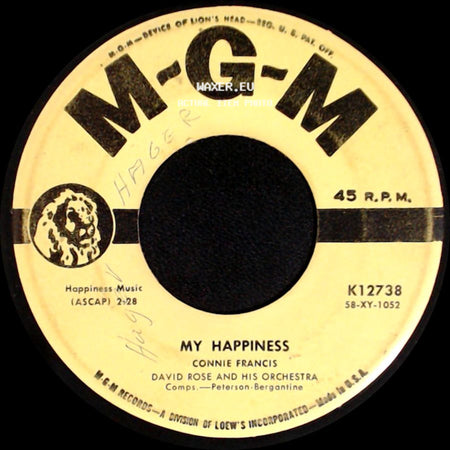 Connie Francis - My Happiness / Never Before side A