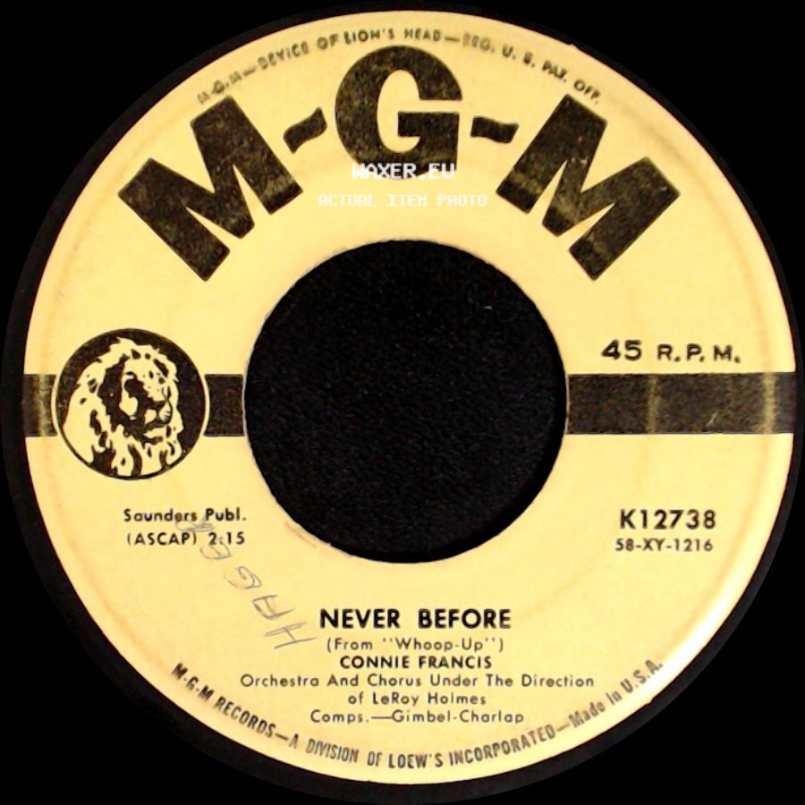 Connie Francis - My Happiness / Never Before side B