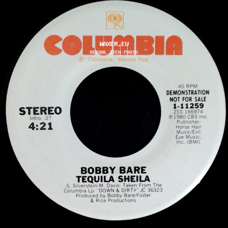 Bobby Bare - Tequila Sheila / Tequila Sheila side B