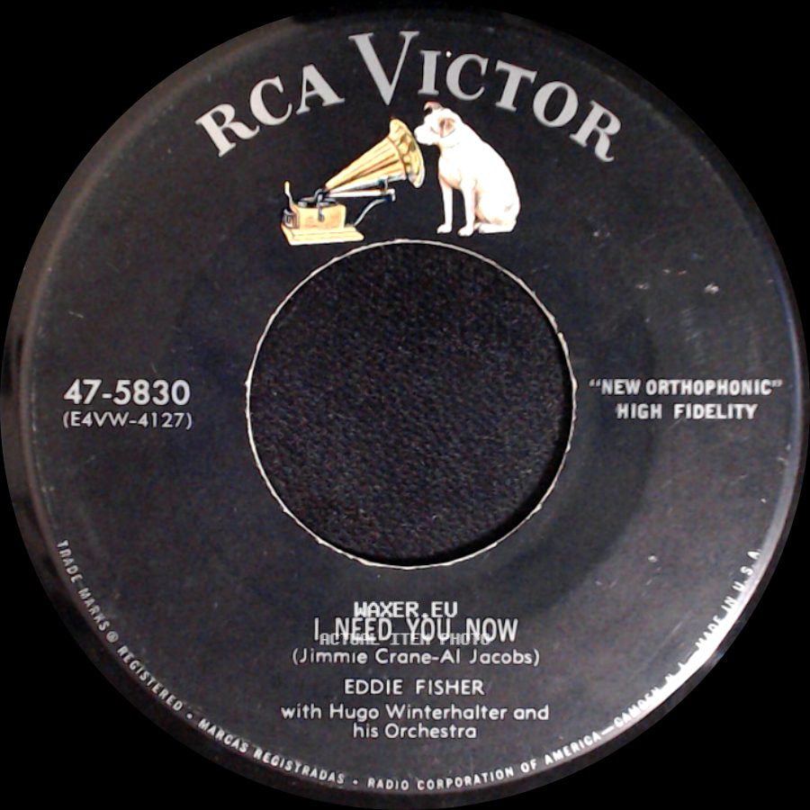 Eddie Fisher - Heaven Was Never Like This / I Need You Now side B