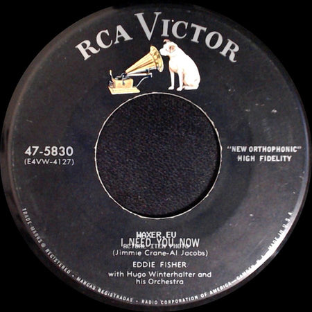 Eddie Fisher - Heaven Was Never Like This / I Need You Now side B