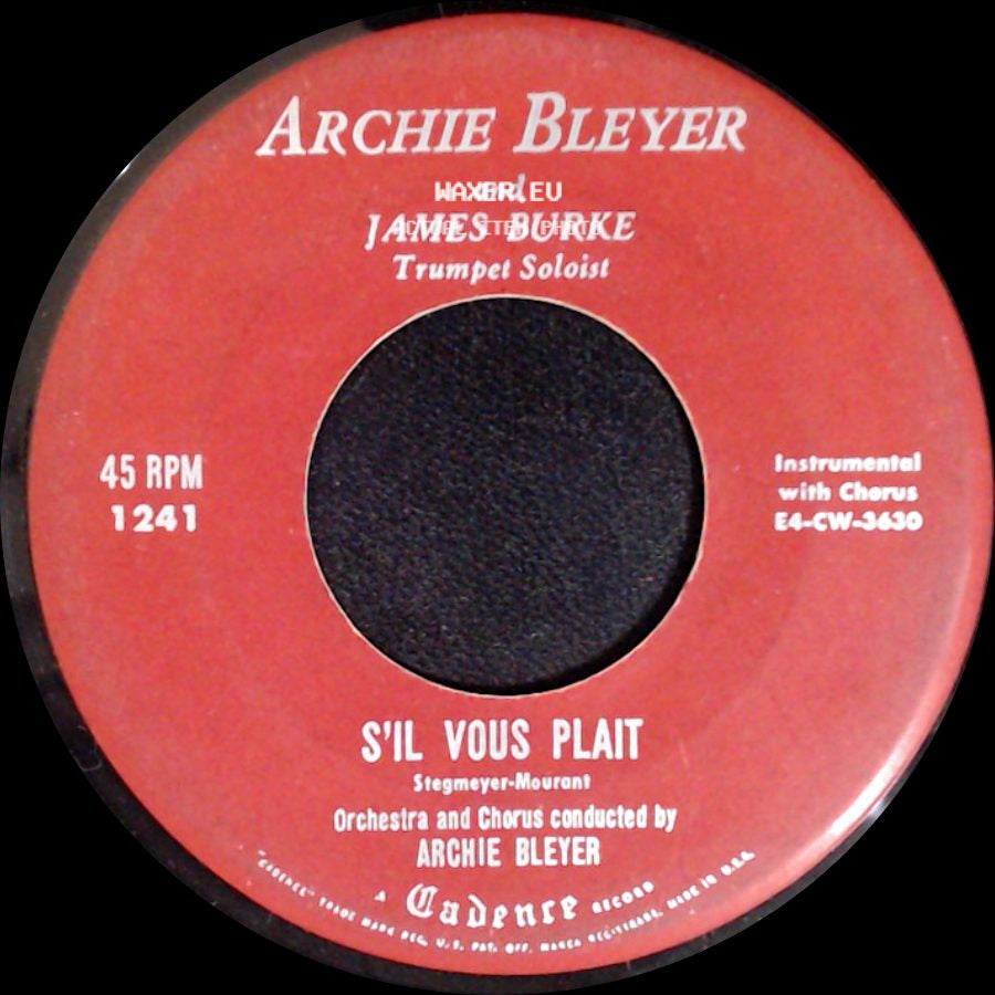 Archie Bleyer And James Burke / Archie Bleyer And Maria Alba Castanet Soloist - S'il Vous Plait / Hernando's Hideaway side A