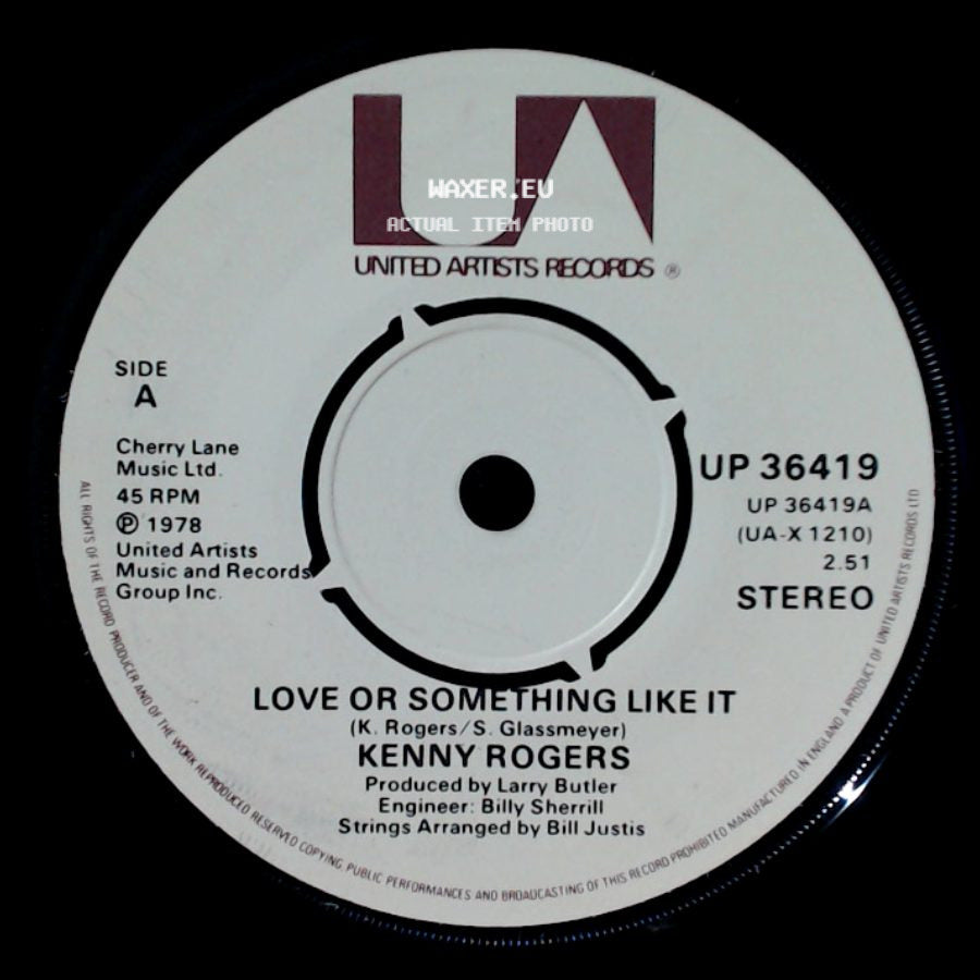 Kenny Rogers - Love Or Something Like It / Starting Again side A