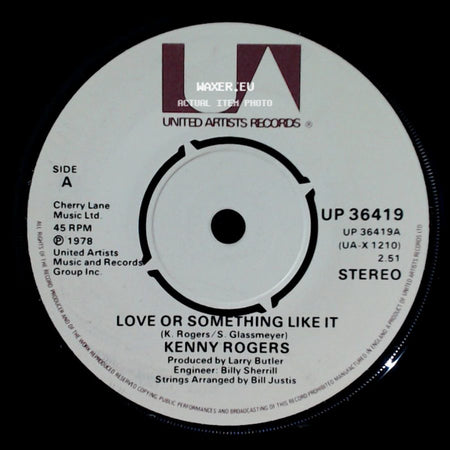 Kenny Rogers - Love Or Something Like It / Starting Again side A