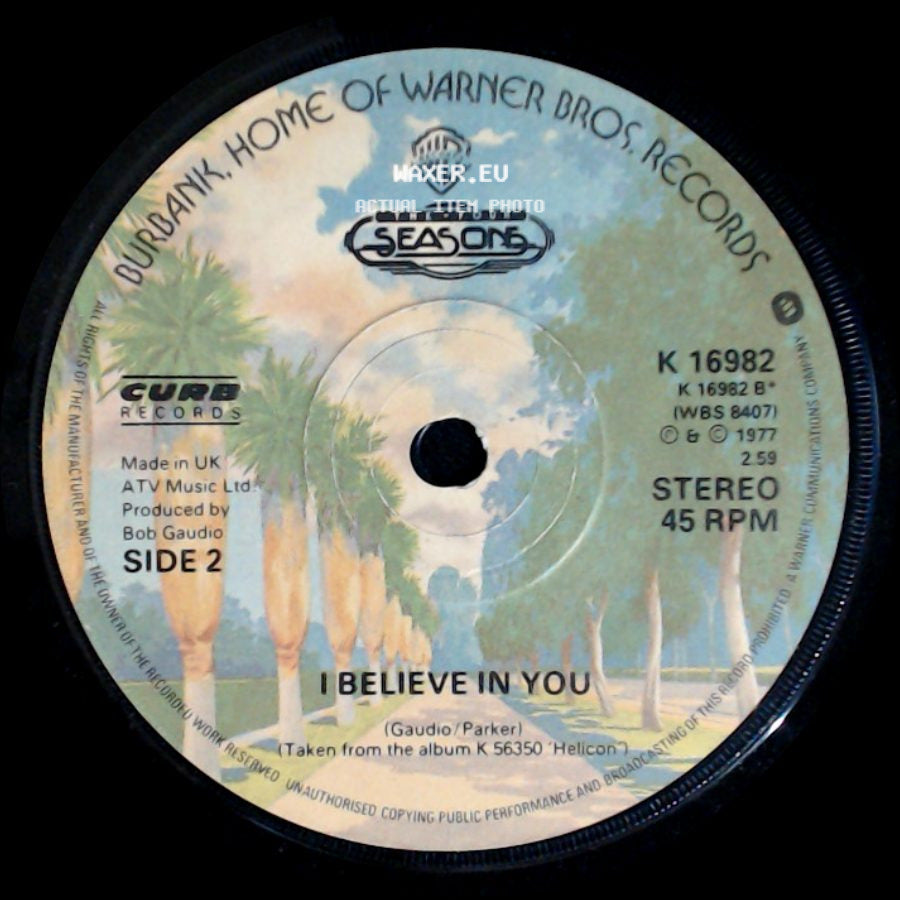 Seasons - Down The Hall / I Believe In You side B