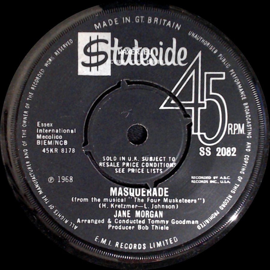 Jane Morgan - Masquerade / Smile side A