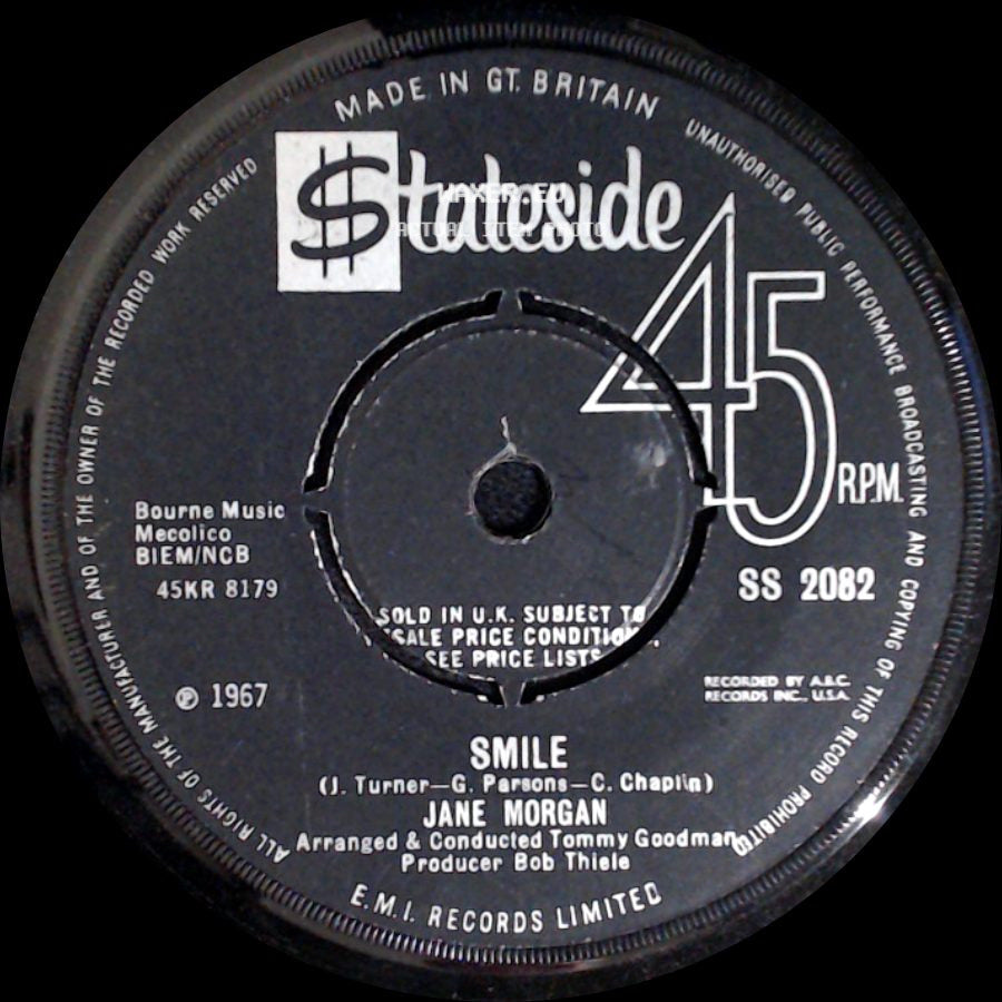 Jane Morgan - Masquerade / Smile side B