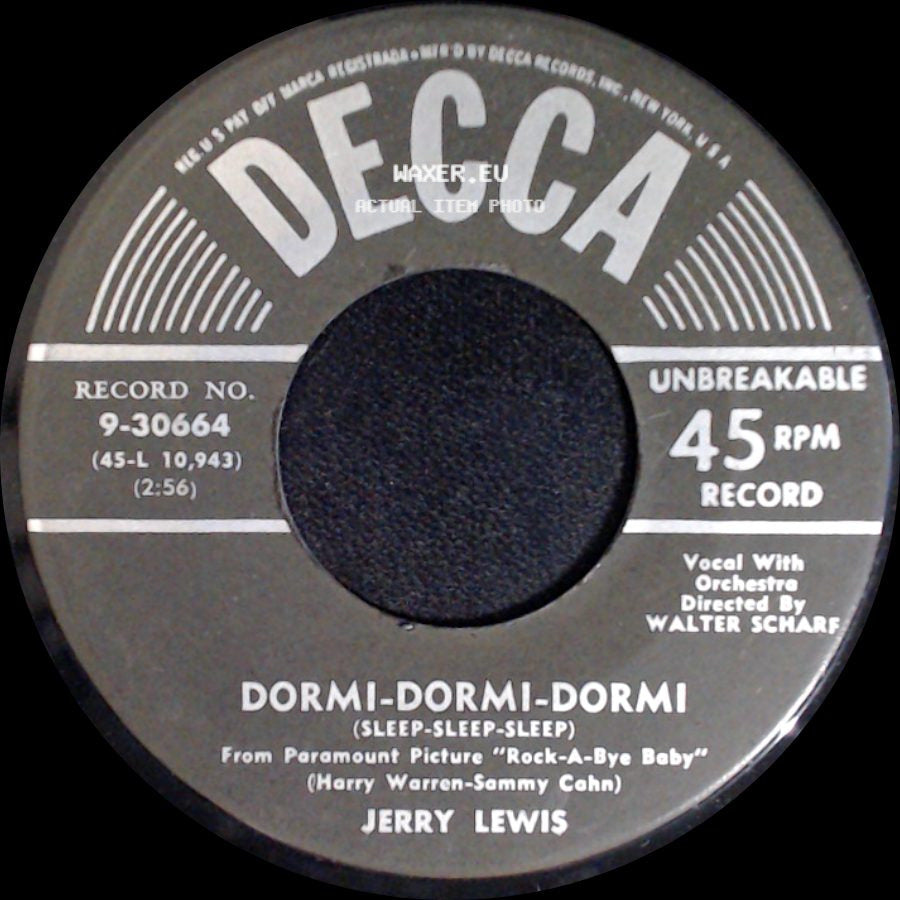 Jerry Lewis - Dormi-Dormi-Dormi (Sleep-Sleep-Sleep) / Love Is A Lonely Thing side A