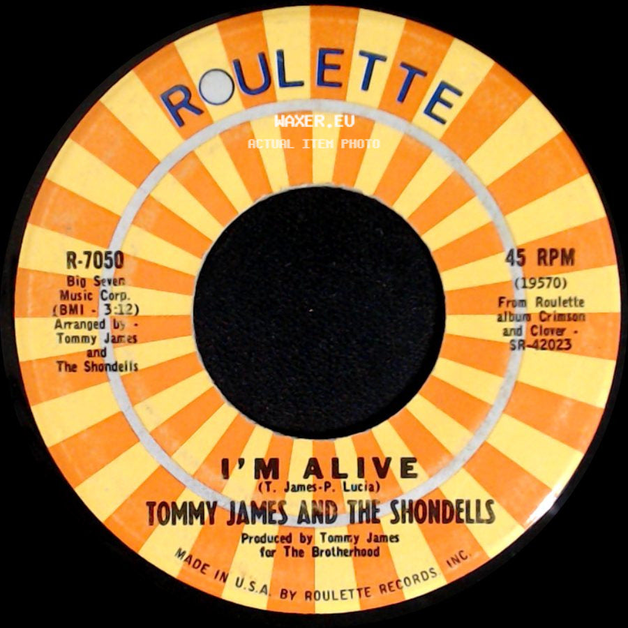 Tommy James And The Shondells - Crystal Blue Persuasion / I'm Alive side B
