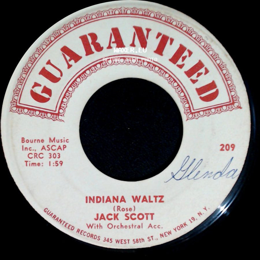 Jack Scott - What Am I Living For / Indiana Waltz side B
