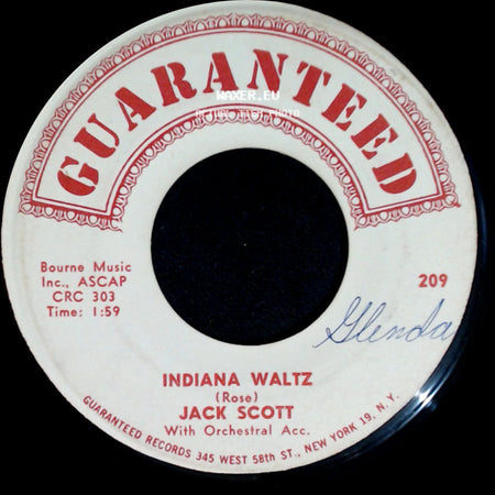 Jack Scott - What Am I Living For / Indiana Waltz side B