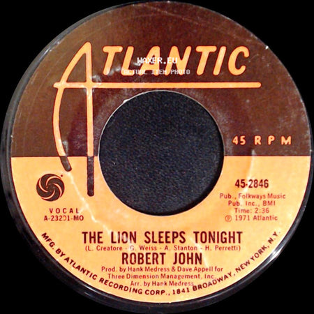 Robert John - Janet / The Lion Sleeps Tonight side B