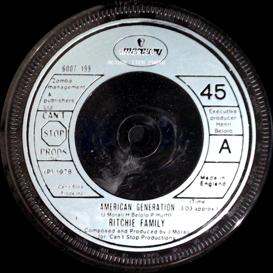 Ritchie Family - American Generation / Music Man side A