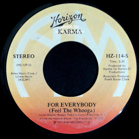 Karma - For Everybody (Feel The Whooga) / Ladies side A