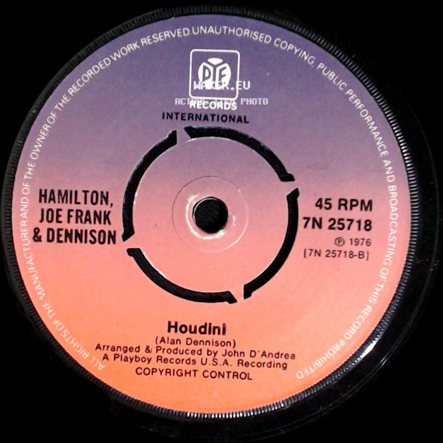 Hamilton, Joe Frank & Dennison - Light Up The World With Sunshine / Houdini side B