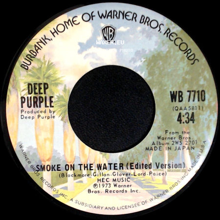 Deep Purple - Smoke On The Water (Edited Version) / Smoke On The Water (Edited Version) side B