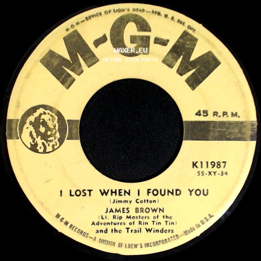 James Brown / James Brown And The Trail Winders - I Lost When I Found You / The Berry Tree side A