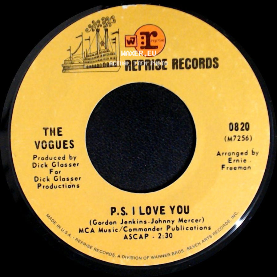 The Vogues - Earth Angel (Will You Be Mine) / P.S. I Love You side B
