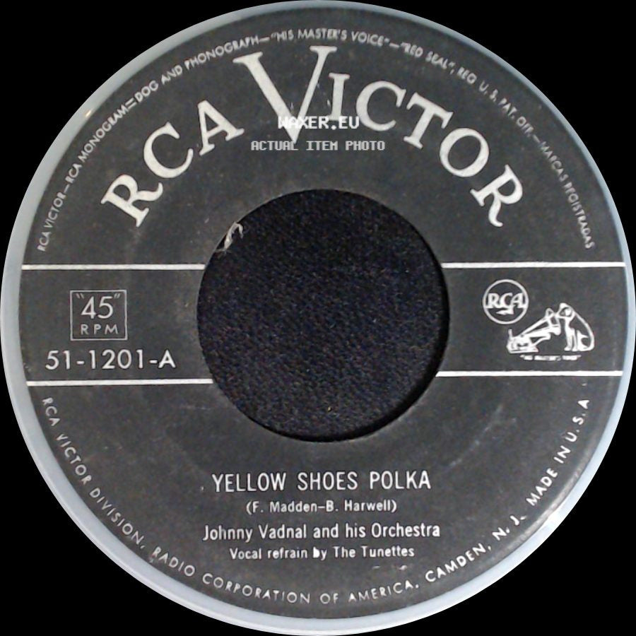 Johnny Vadnal And His Orchestra - Yellow Shoes Polka / Three Little Girls Dressed In Blue side A