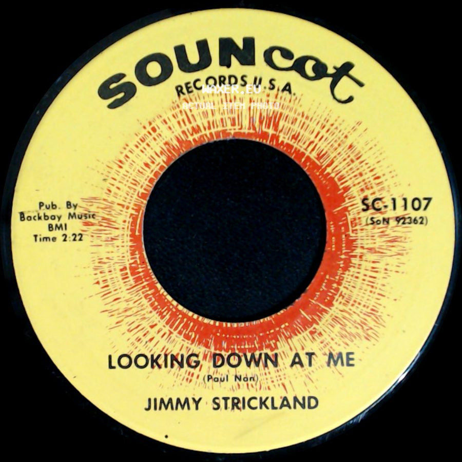 Jimmy Strickland - To Get To You / Looking Down At Me side B
