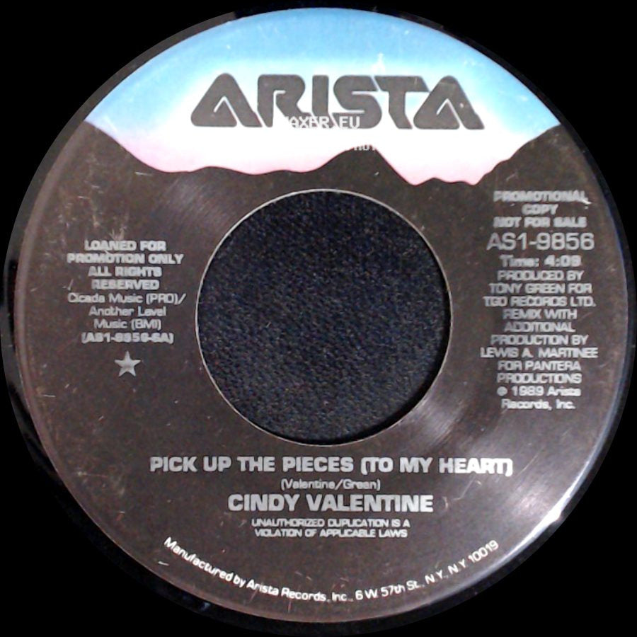 Cindy Valentine - Pick Up The Pieces (To My Heart) / Pick Up The Pieces (To My Heart) side B