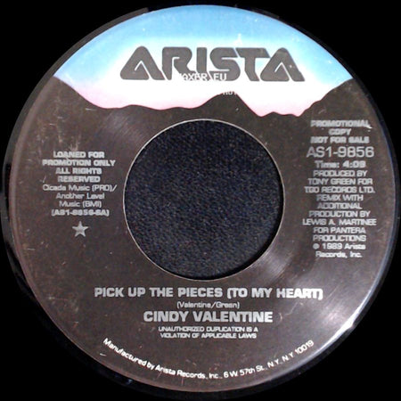Cindy Valentine - Pick Up The Pieces (To My Heart) / Pick Up The Pieces (To My Heart) side B