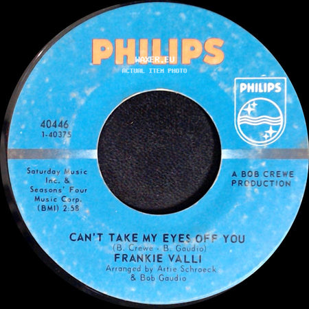 Frankie Valli - The Trouble With Me / Can't Take My Eyes Off You side B