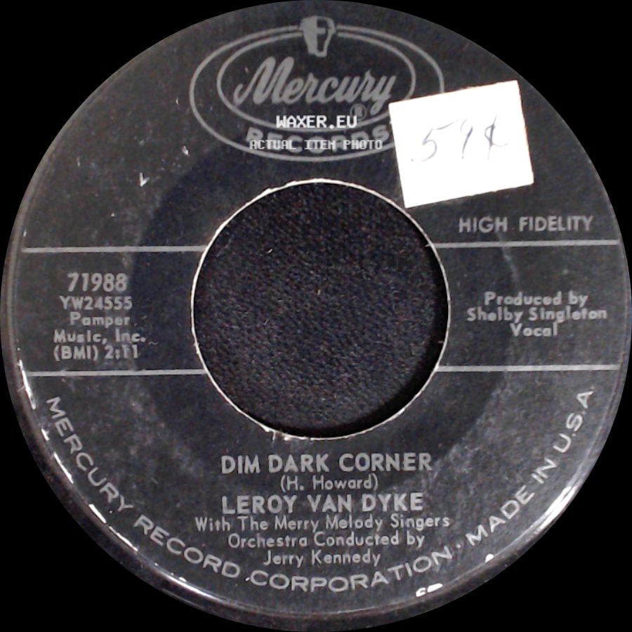 Leroy Van Dyke - Dim Dark Corner / Dim Dark Corner side B