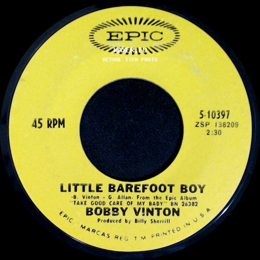 Bobby Vinton - Little Barefoot Boy / I Love How You Love Me side A