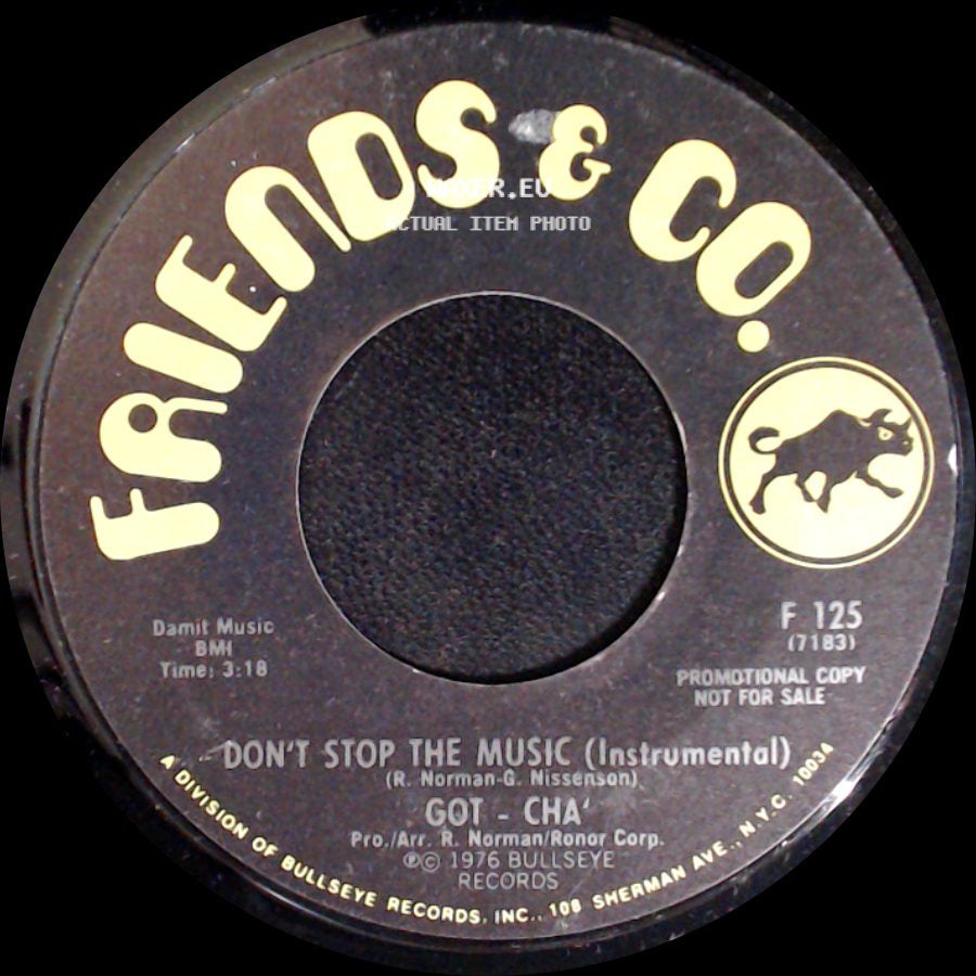Got - Cha' - Don't Stop The Music (Vocal) / Don't Stop The Music (Instrumental) side B