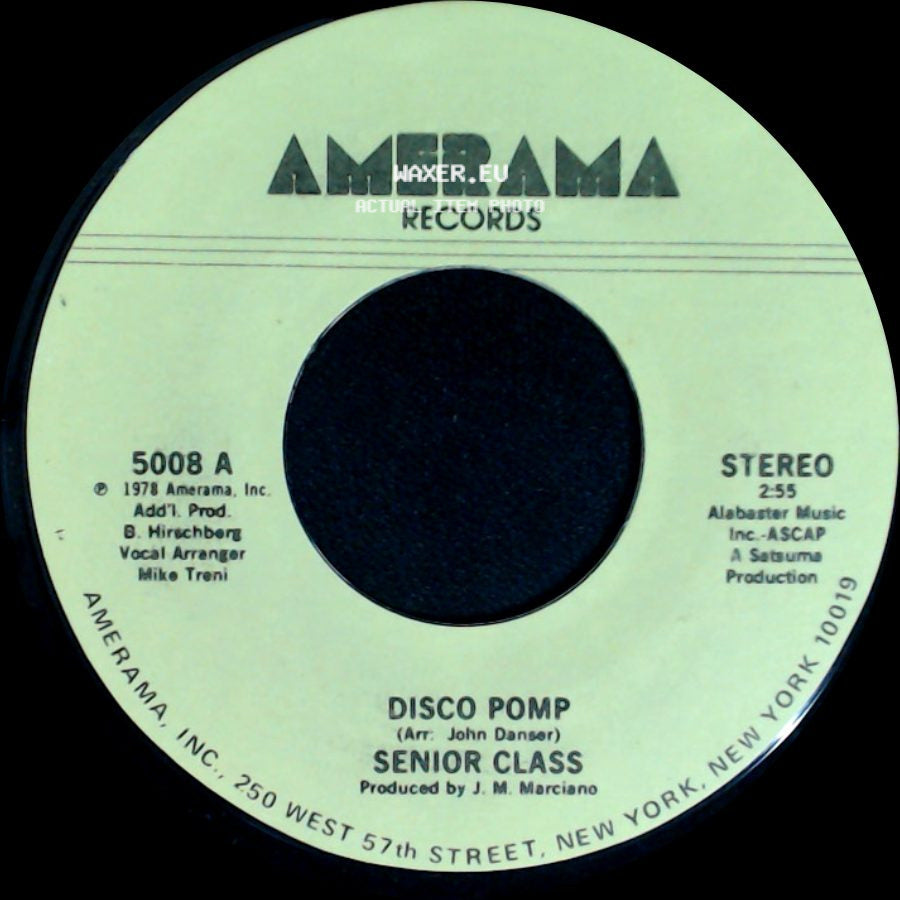 Senior Class - Disco Pomp / Disco Pomp, Too side A
