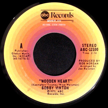 Bobby Vinton - Wooden Heart / Polka Pose side A