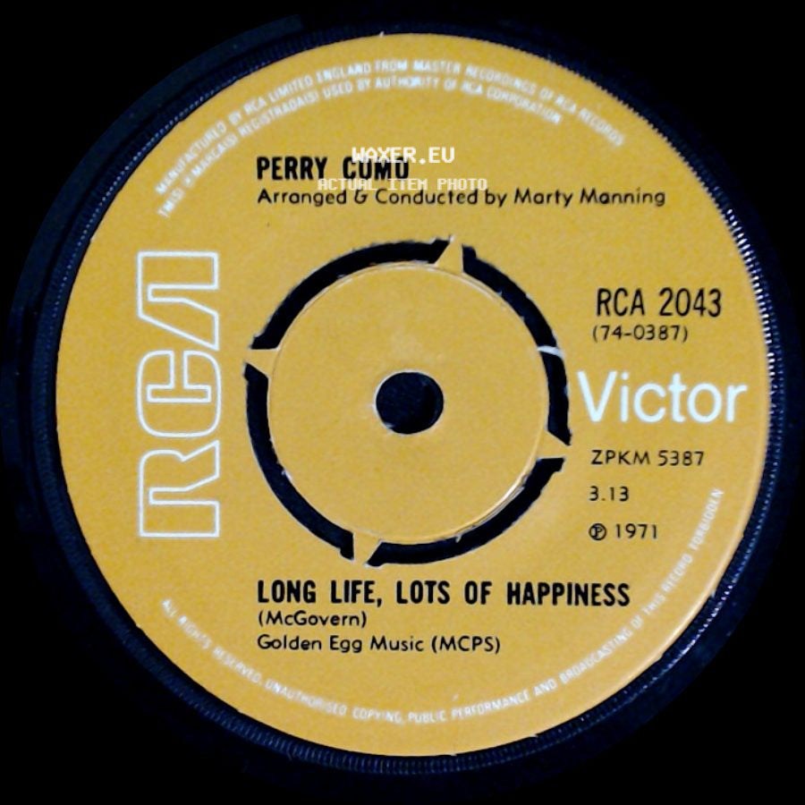 Perry Como - Long Life, Lots Of Happiness / It's Impossible side A
