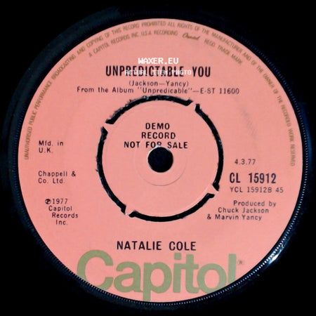 Natalie Cole - I've Got Love On My Mind / Unpredictable You side B