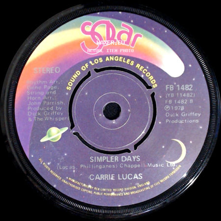 Carrie Lucas - Dance With You / Simpler Days side B