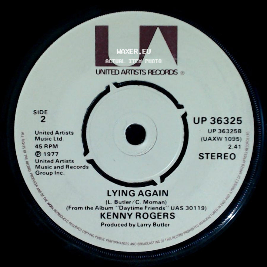 Kenny Rogers - Sweet Music Man / Lying Again side B