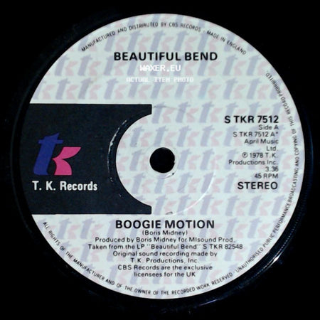 Beautiful Bend - Boogie Motion / Make That Feeling Come Again side A